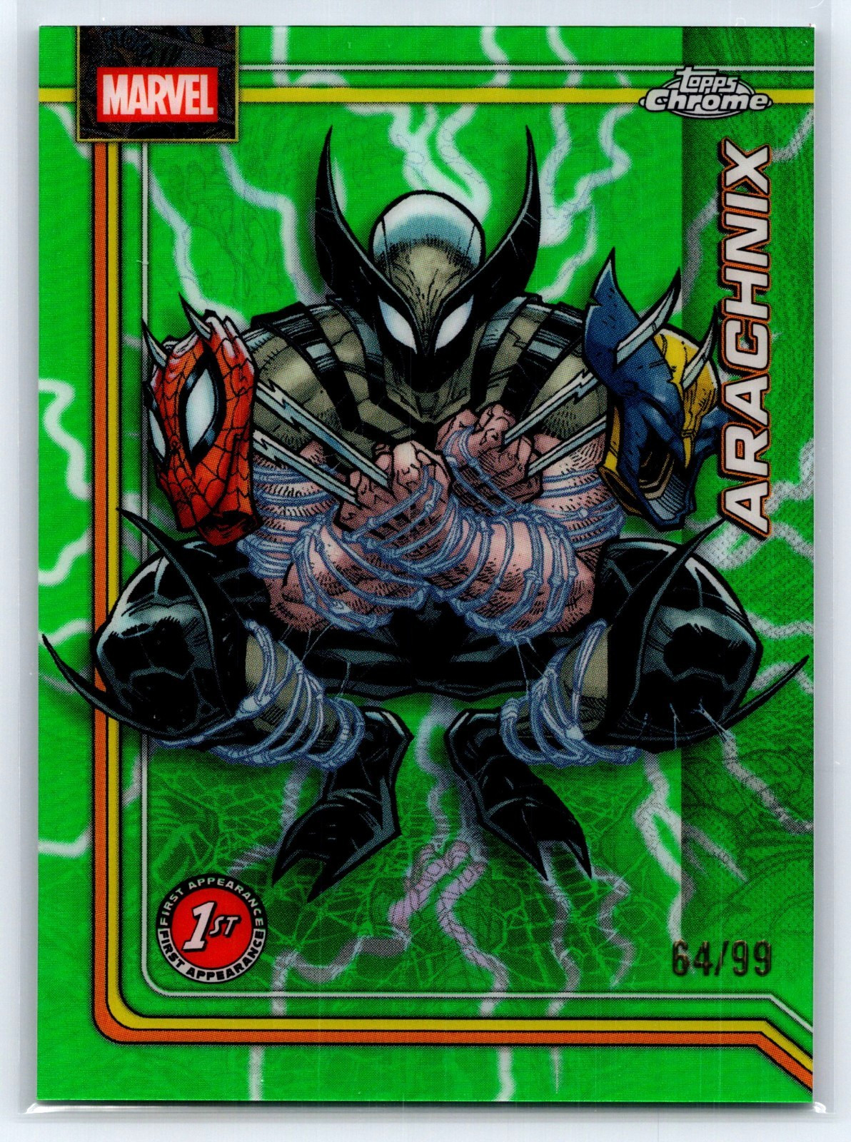 Arachnix 2026 Topps Chrome Marvel 1st Appearance #103 Green Refractor #D 64/99