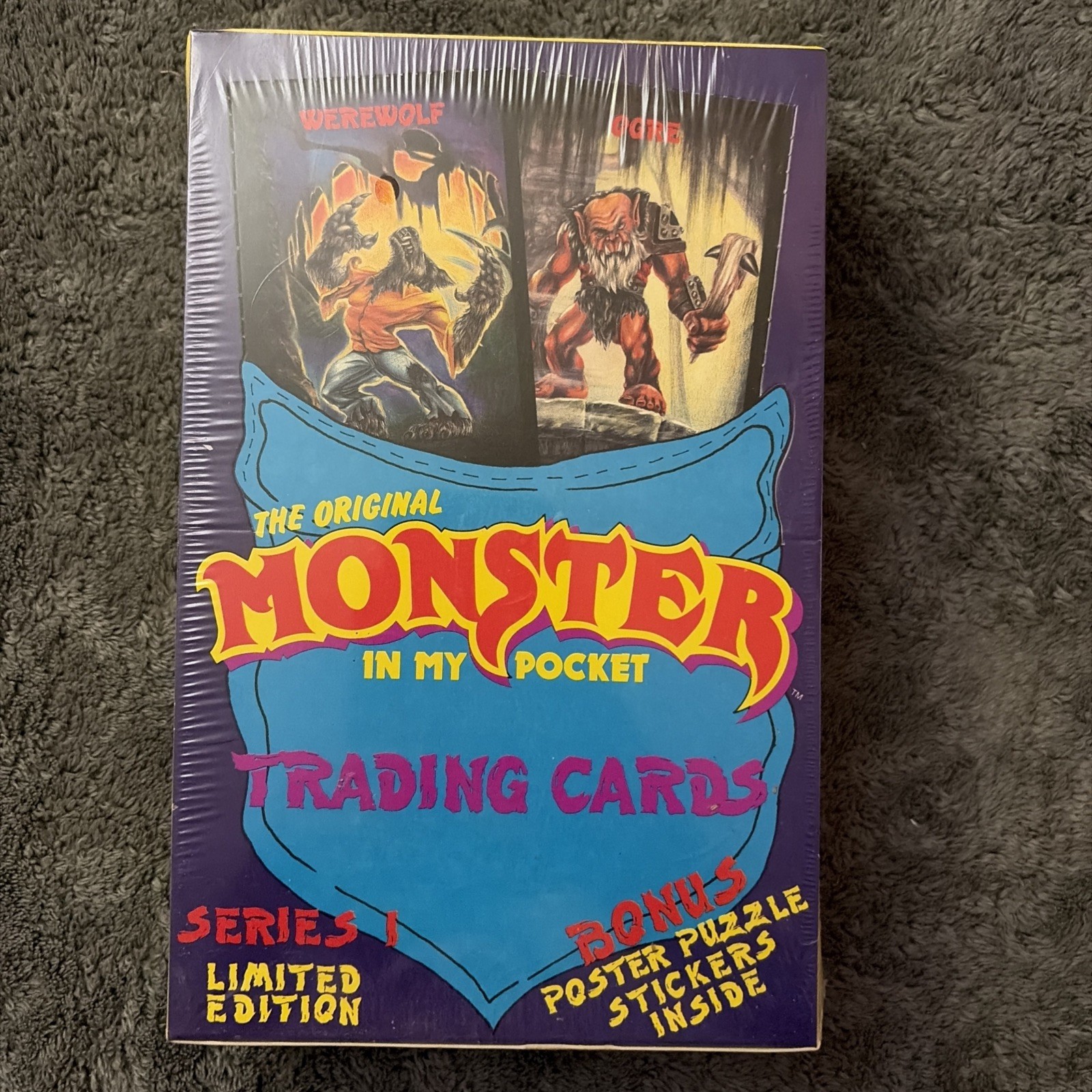 Monster In My Pocket Trading Card Box 1991 SEALED Vintage Monster Cards Monster In My Pocket Trading Card Box 1991 SEALED Vintage Monster Cards
