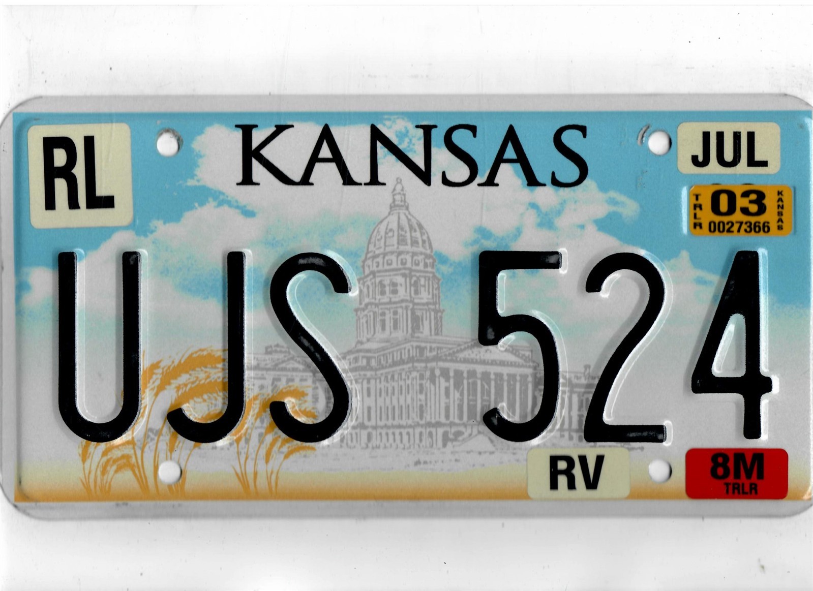 KANSAS 2003 license plate \