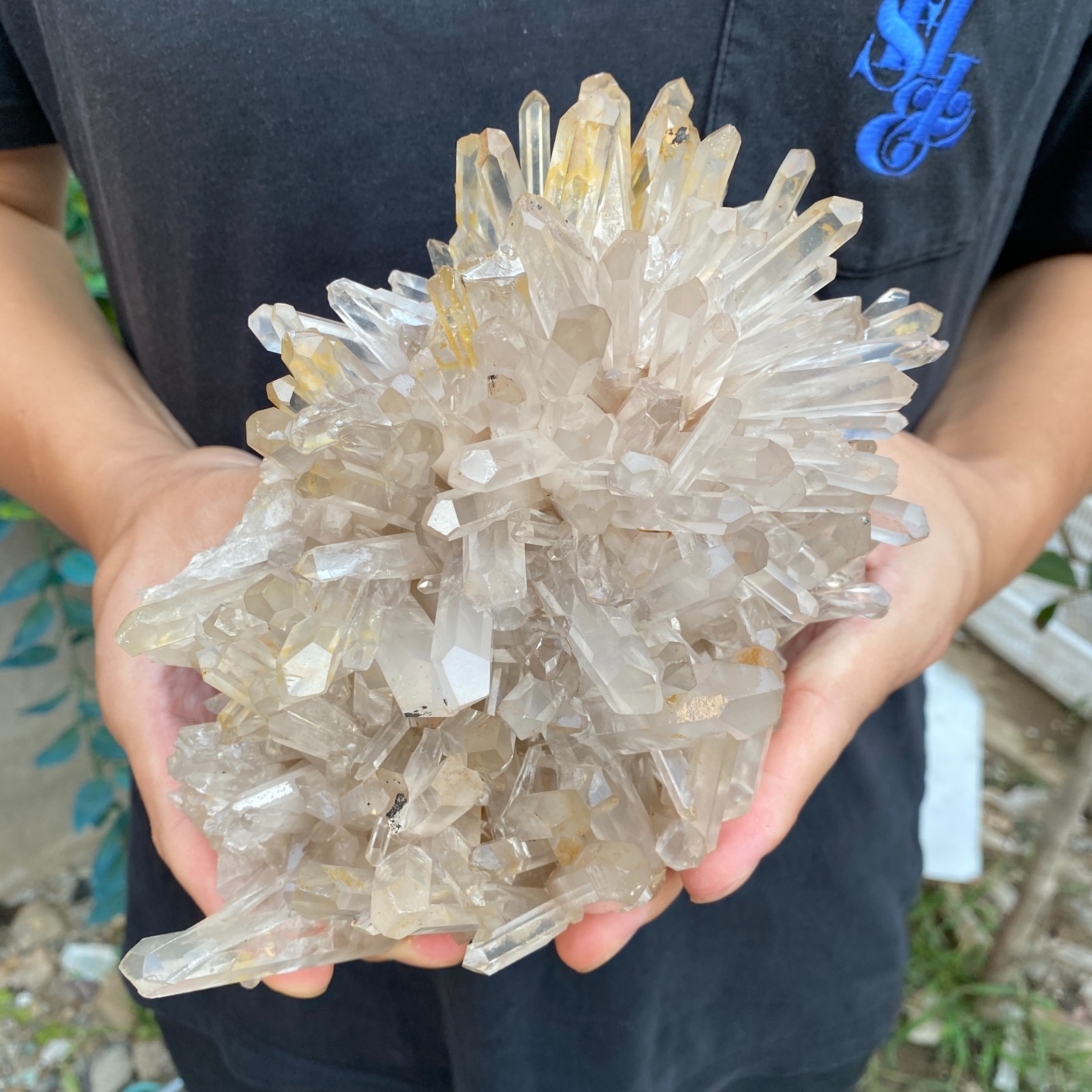 4.2lb Natural Clear White Quartz Crystal Cluster Rough Healing Specimen