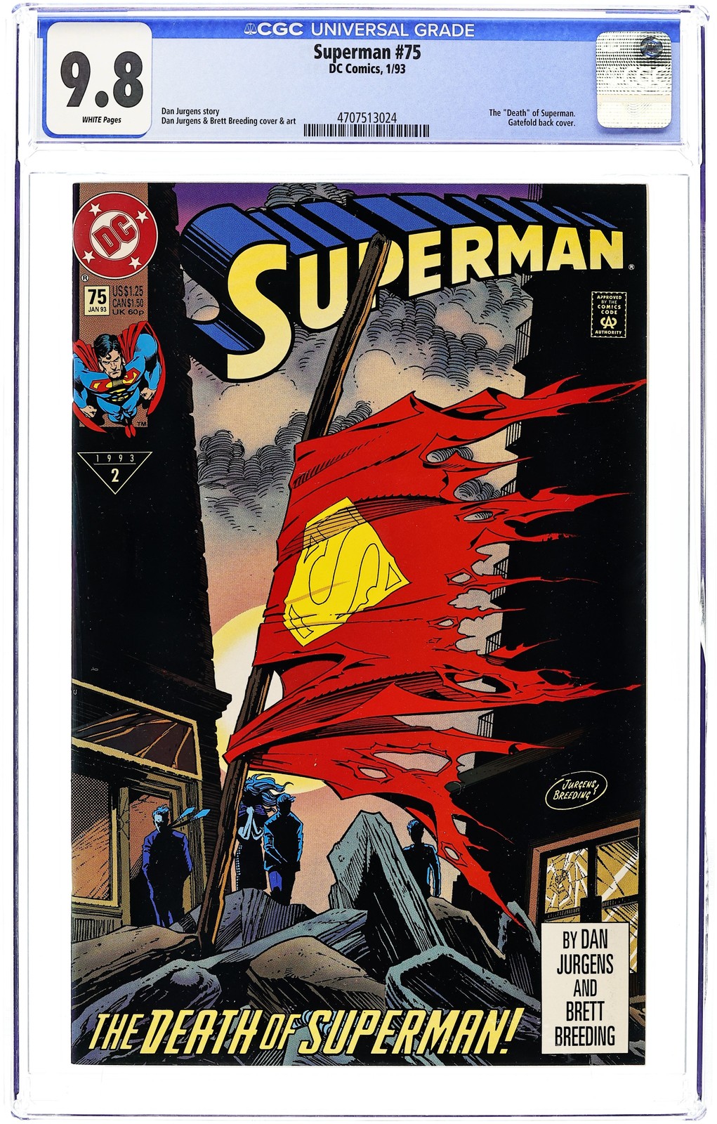 Superman #75D Direct Variant 1st Printing CGC 9.8 1993 4707513024