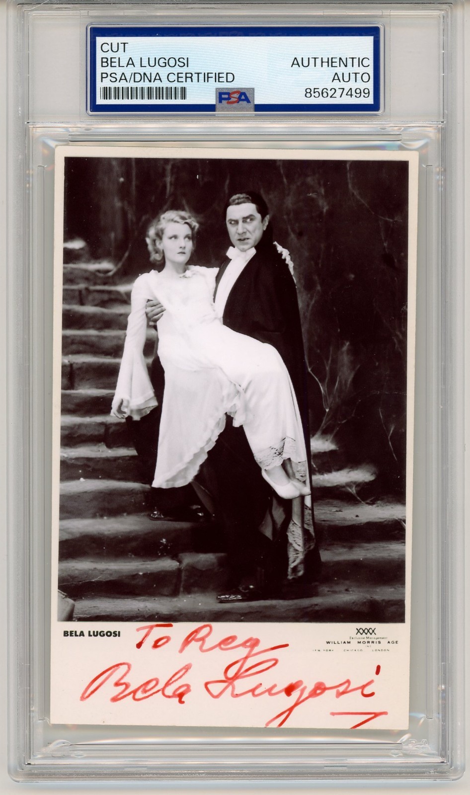 Bela Lugosi ~ Signed Autographed Count Dracula Red Ink Signature ~ PSA DNA