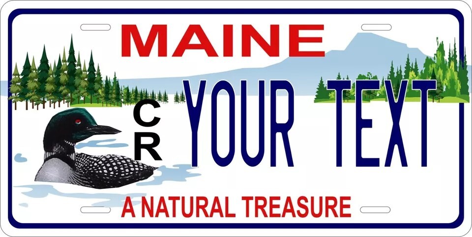Maine Loon Custom State License Plate Personalized 12\