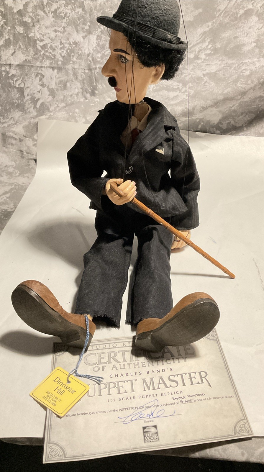 VTG Charlie Chaplin Puppet Master Hand Made Wood Doll Figure 18” Tall- Limited VTG Charlie Chaplin Puppet Master Hand Made Wood Doll Figure 18” Tall- Limited