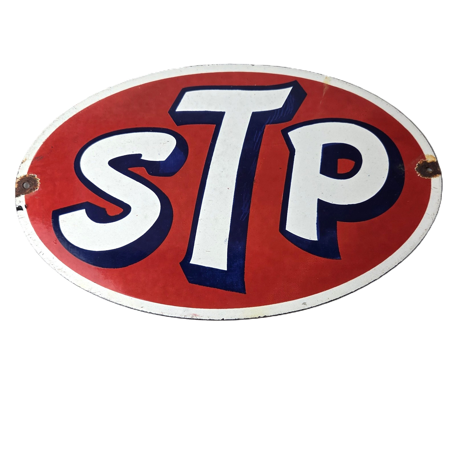 Vintage STP Porcelain Sign - Gas Pump Automotive Sign