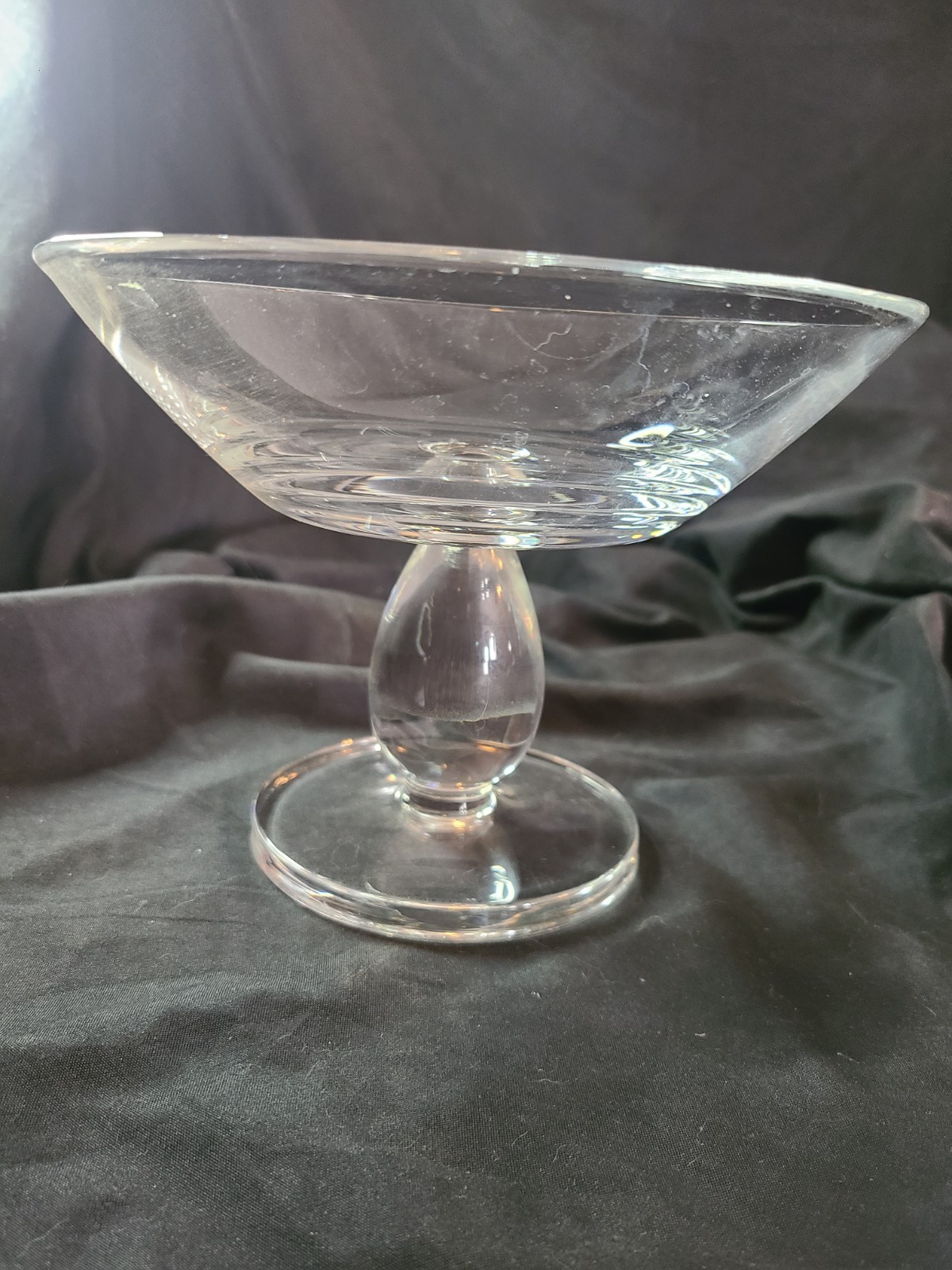 Glass Fruit Pedestal Bowl Or Compote Dish