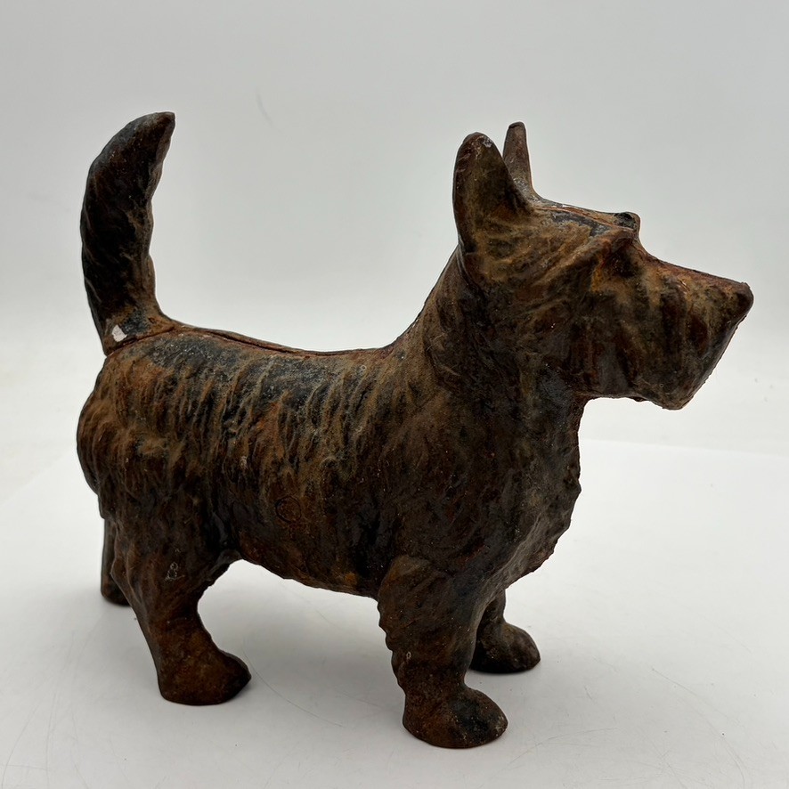 ANTIQUE VINTAGE Cast Iron SCOTTISH TERRIER SCOTTIE DOG DOORSTOP Heavy Farmhouse