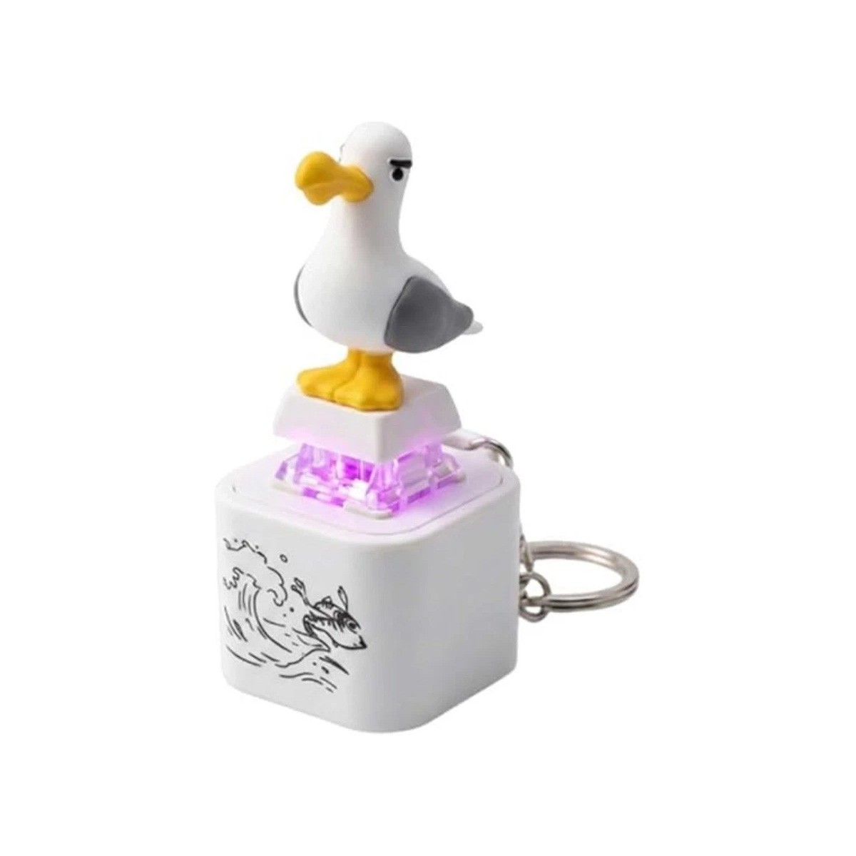 Seagull Mine Button Keychain, Seagull Mine Button, Rechargeable Fidget Clicker C