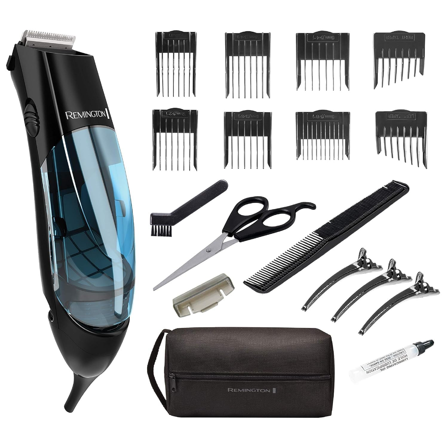 Vacuum Hair Clippers for Men, 18-Piece Haircut Kit