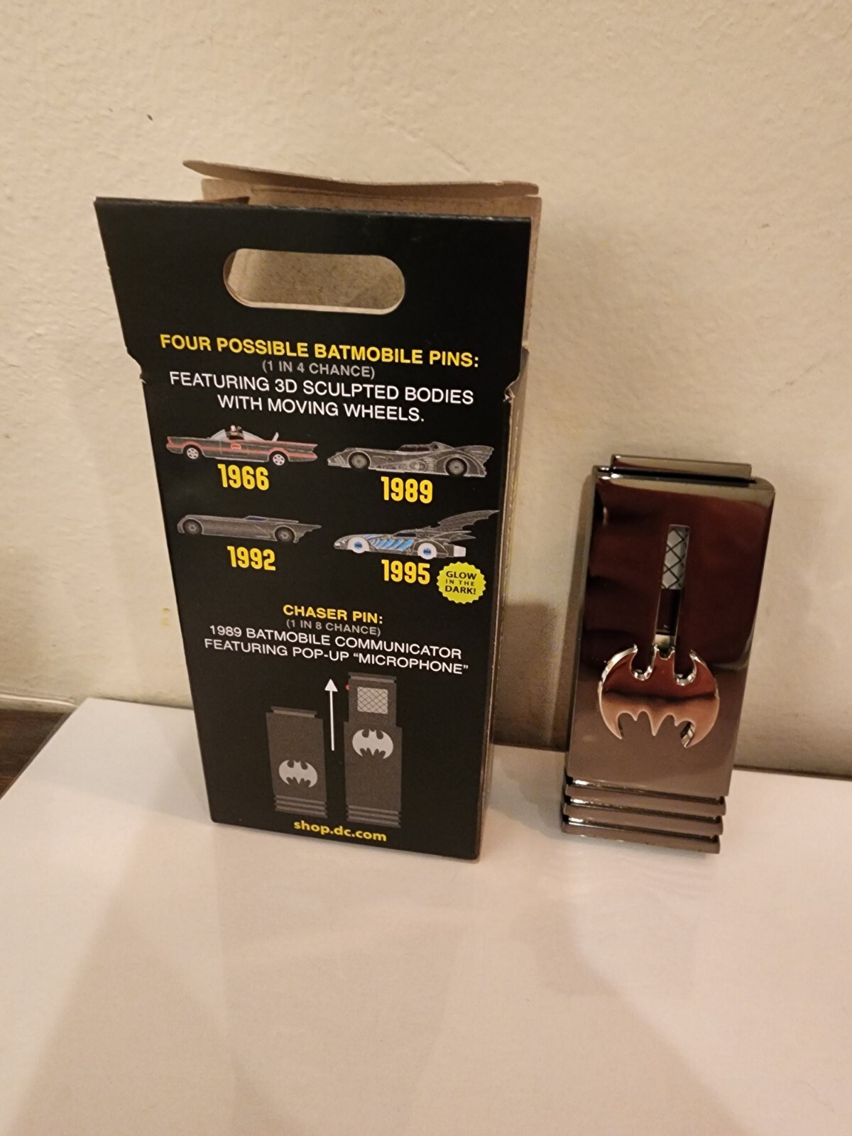 1989 Batmobile Communicator Pop UP CHASE Pin SDCC 2024 RARE Mystery Box