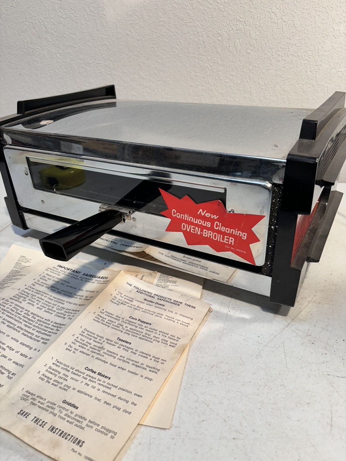 Vintage CHROME Everhot Electric Broiler EUC Clean Model 401029A