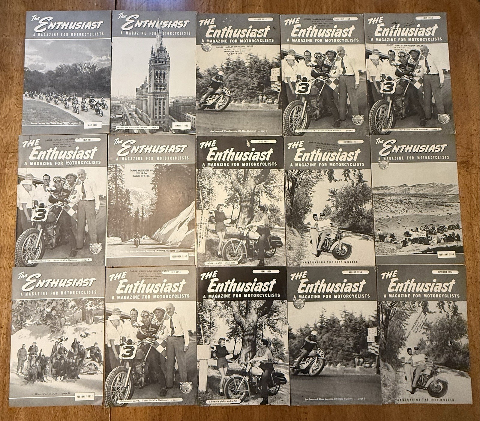 Group Of 15 VINTAGE 1950s Harley Davidson Enthusiast Magazines For Motorcyclists Group Of 15 VINTAGE 1950s Harley Davidson Enthusiast Magazines For Motorcyclists