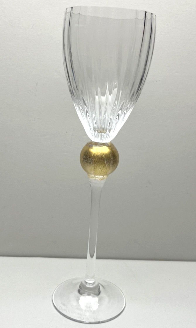 Wine Glass by Union Street Glass Co Manhattan Collection, Vintage, 24K, 10.5\