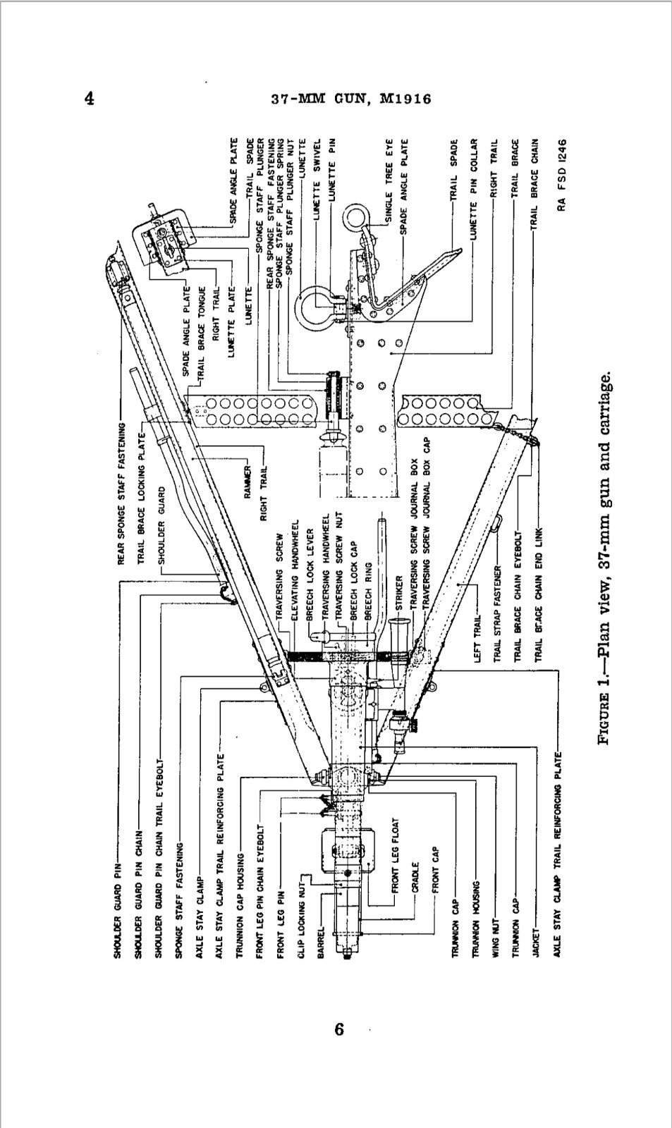 164 page WWII 1940 M1916 37mm Towed GUN Manual on CD
