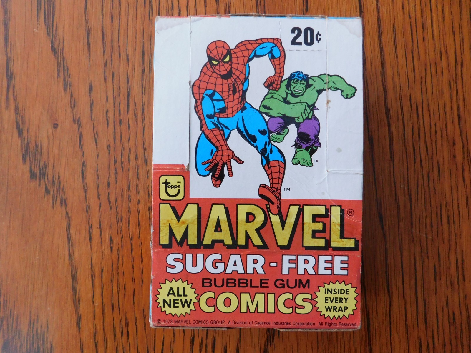 RARE 1978 Topps MARVEL COMICS SF Gum Display Box 36 Sealed Packs Hulk (See Note)