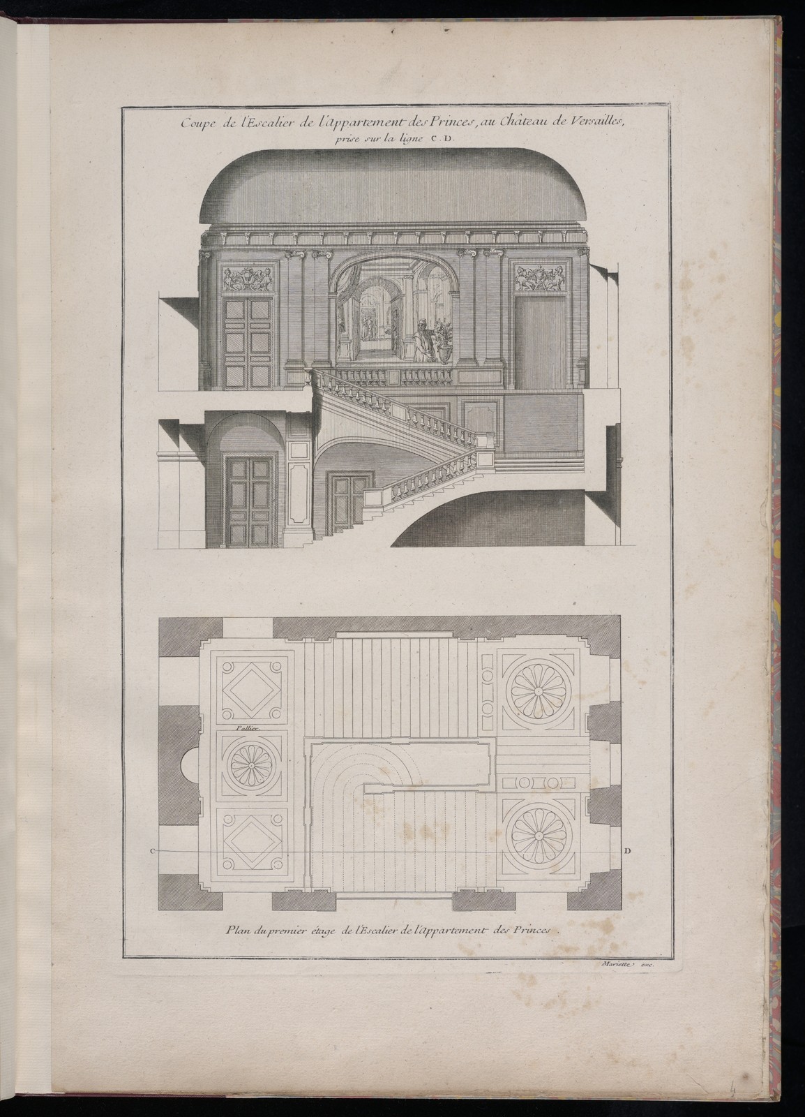 Mariette Staircase Versailles Palace Vintage Architecture Reprint Wall Art