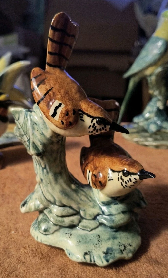 Vintage Stangl Pottery Double Wren Bird Figurine 3401D No Damage