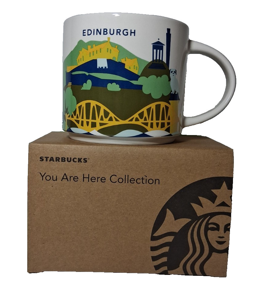 NIB Starbucks Mug Edinburgh Scotland You Are Here Collection Coffee 14 Fl oz