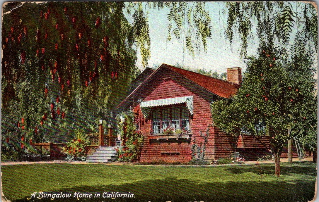 1908 Postmark, A Bungalow Home in California, Los Angeles, Reno, PM..1650