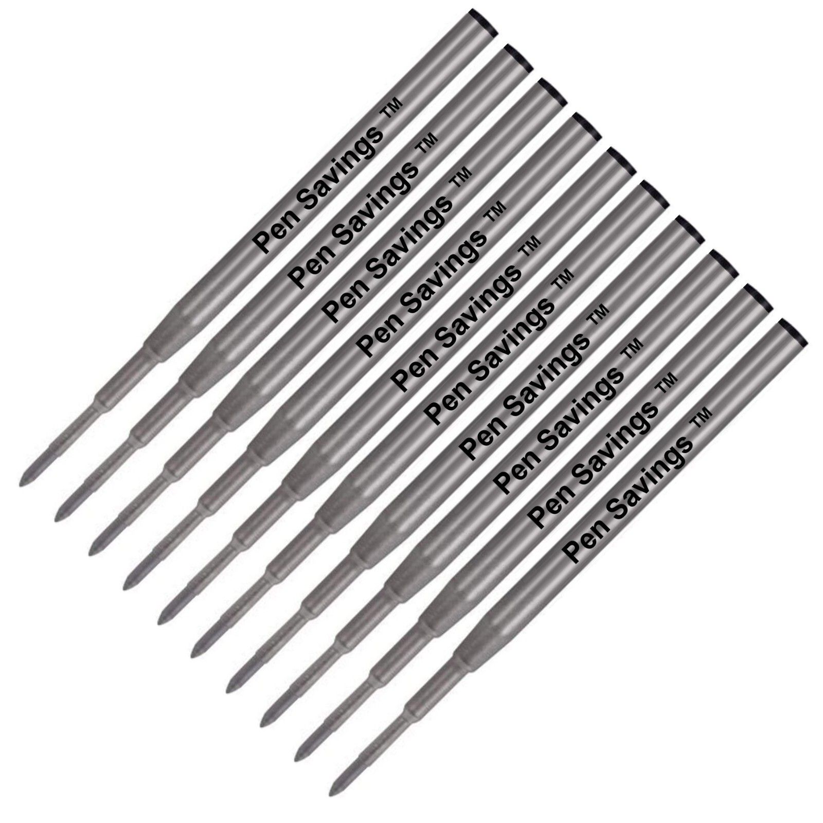 10 Ballpoint Smooth Flow Refills for MONTBLANC PEN - BLACK Medium