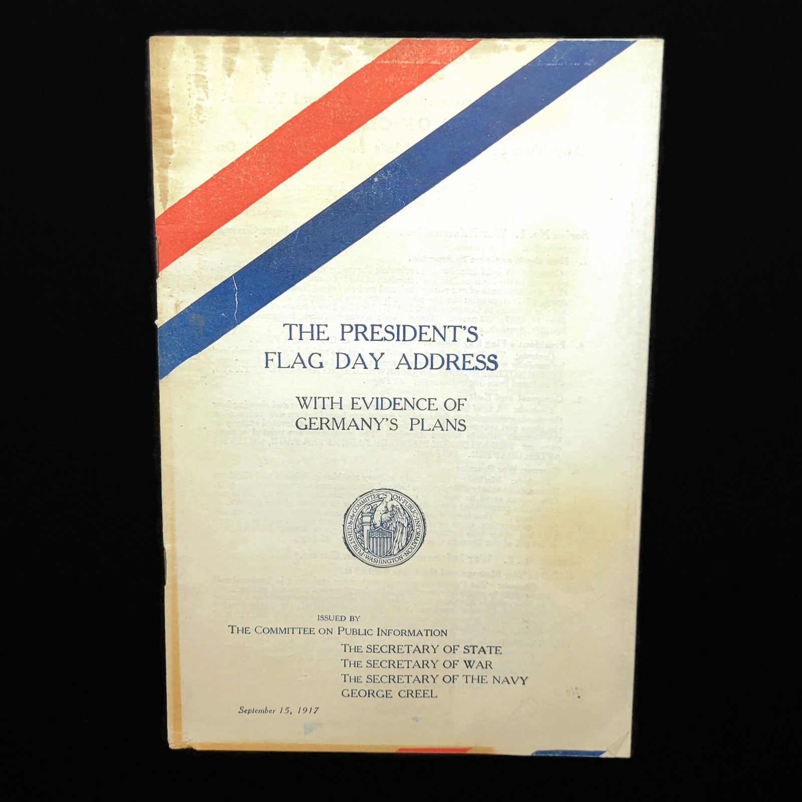 Antique 1917 WWI Woodrow Wilson Flag Day Address Pamphlet Book Boy Scouts BSA Antique 1917 WWI Woodrow Wilson Flag Day Address Pamphlet Book Boy Scouts BSA