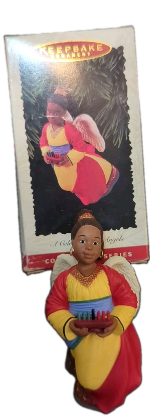 1996 Hallmark Keepsake Ornament A Celebration of Angels Kwanzaa Christmas Vintag