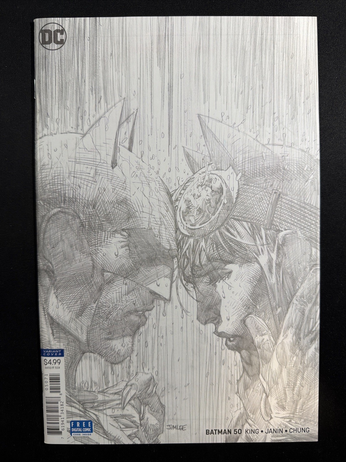 Batman #50 2018 Incentive Jim Lee & Scott Williams Sketch 1:100 Variant NM- *A16