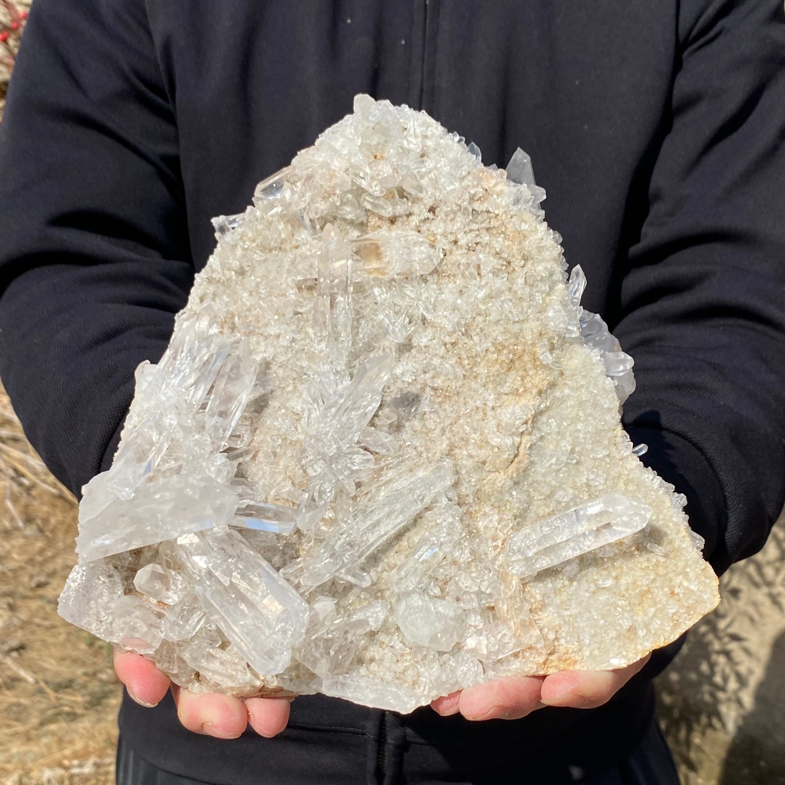 6.2LB Large Natural Clear White Crystal Quartz Cluster Energy Healing Specimen