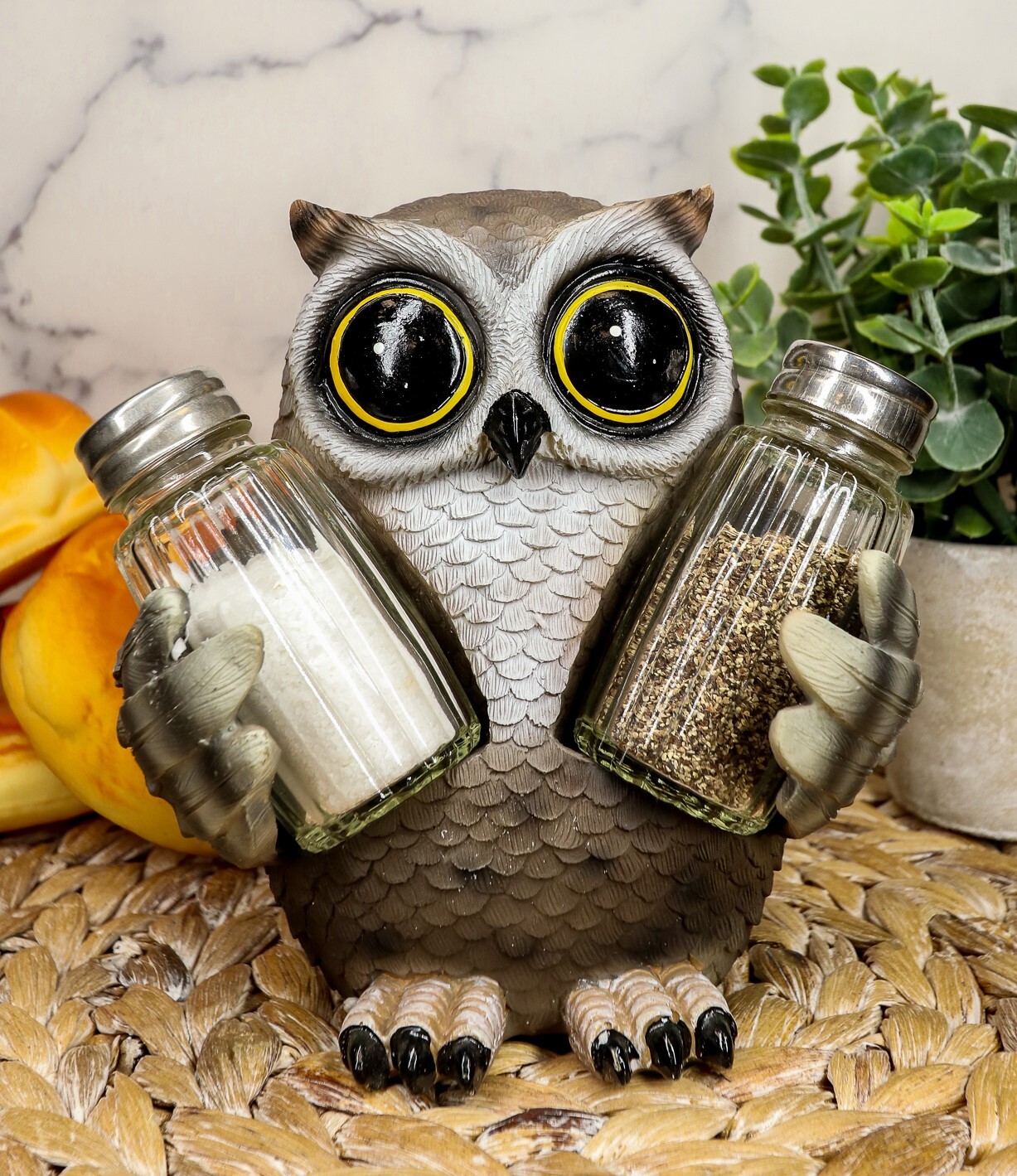 Ebros Whimsical Owlet Baby Owl W/ Big Round Eyes Glass Salt & Pepper Shakers Set Ebros Whimsical Owlet Baby Owl W/ Big Round Eyes Glass Salt & Pepper Shakers Set