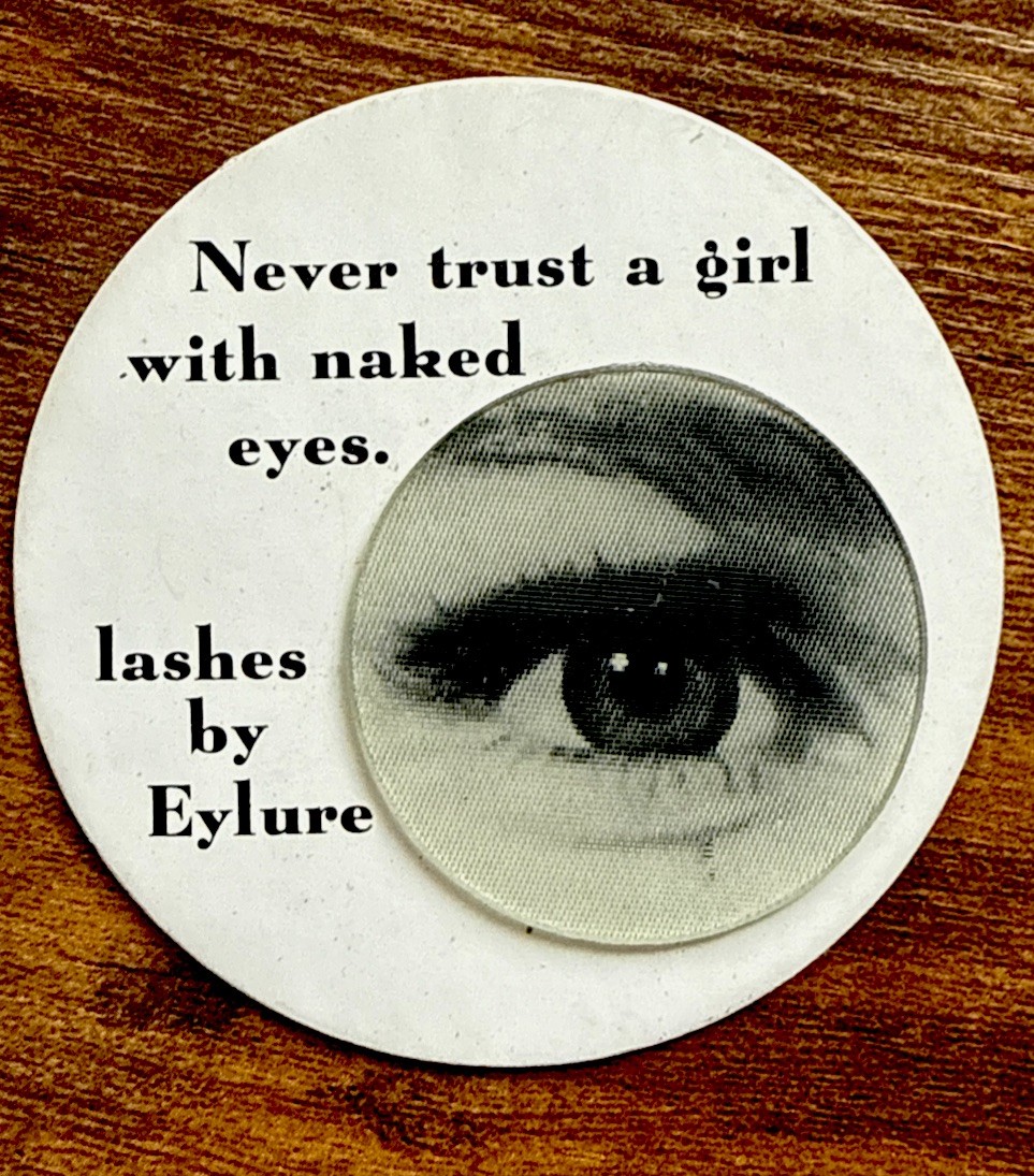 1950S VARI VUE RARE LASHES BY EYLURE AD W LENTICULAR EYE NOS