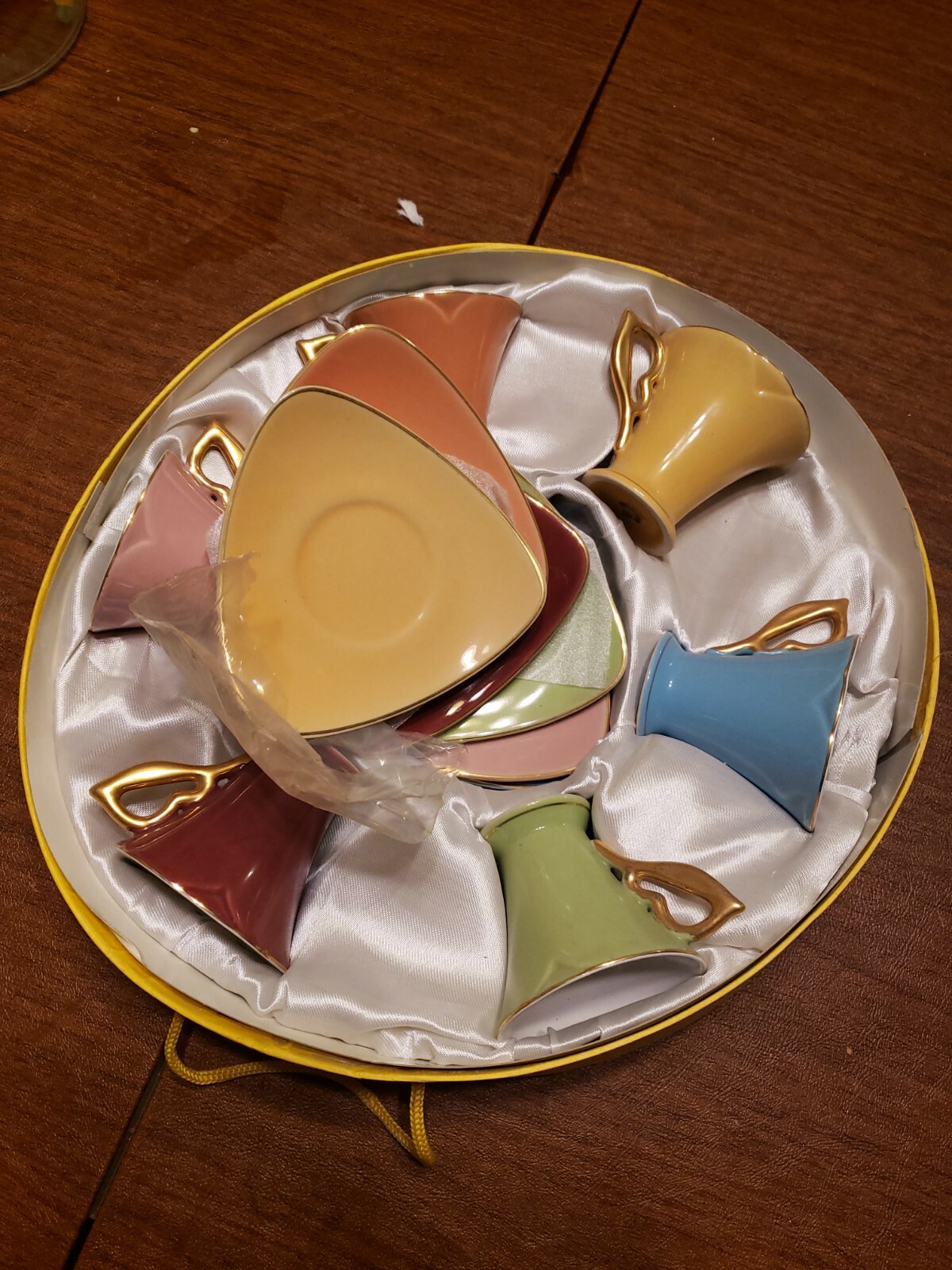 Vintage GNA Fine Porcelain Cup & Saucer Tea Set Espresso Made In Italy