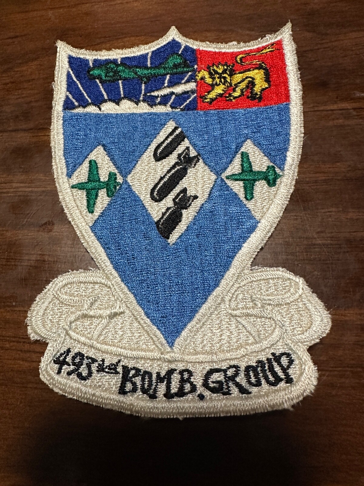 Vintage USAF 493rd Bomb Group Patch - Sioux Falls AAF South Dakota