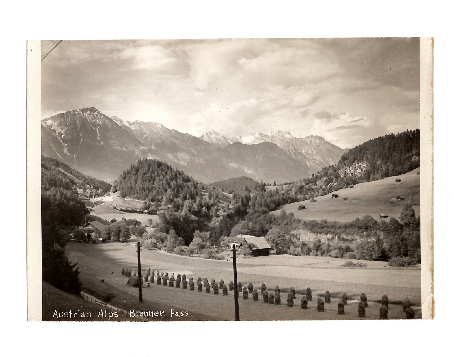 WWII WW2 Original Photo 'Austrian Alps, Brenner Pass' 1940s *READ*