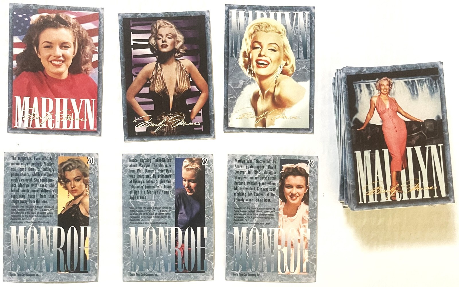 Vintage 1993 Marilyn Monroe 100-Card Set 💋 Sports Time Card Co. Complete