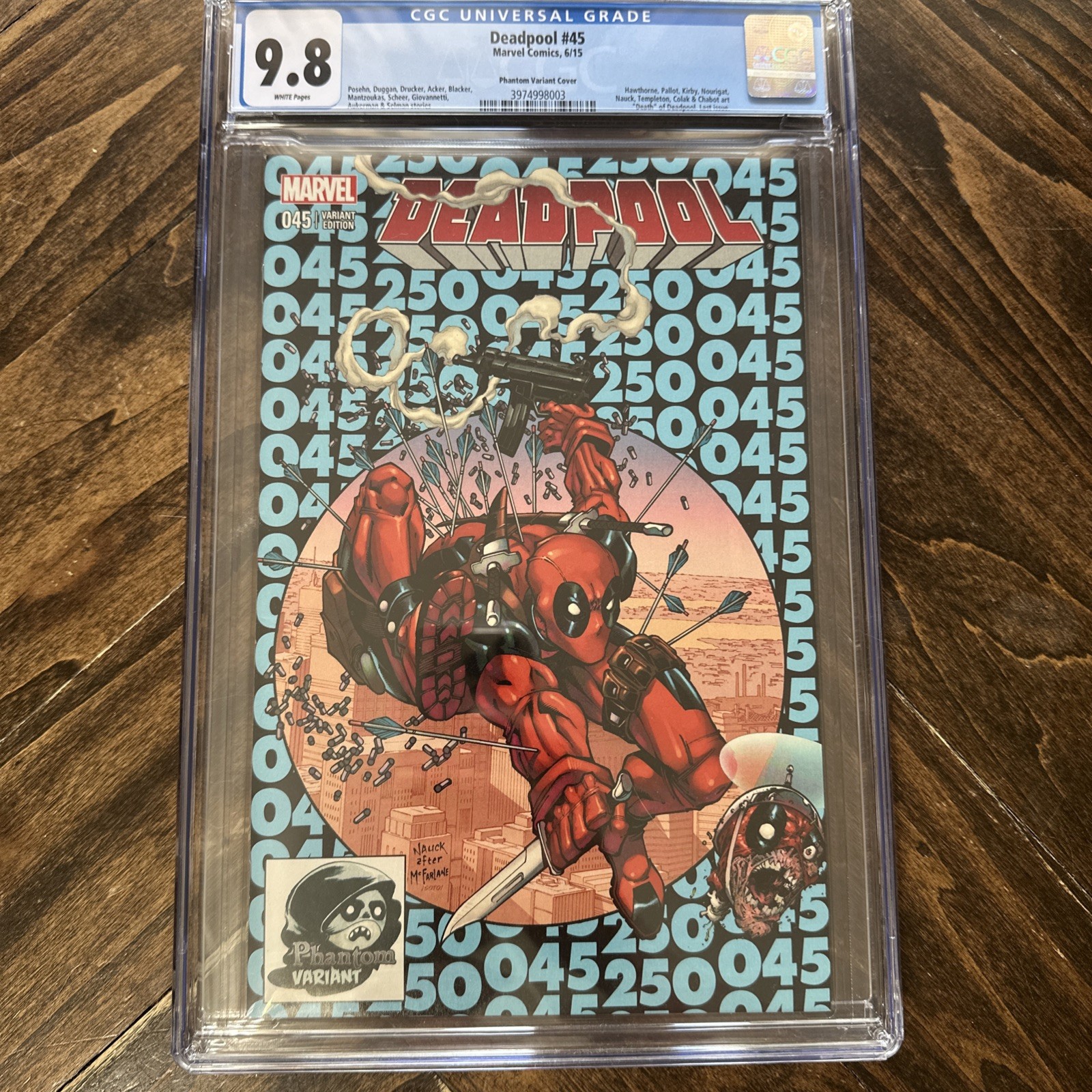 Deadpool #45 Variant Edition-Phantom Variant-Todd Nauck Cover CGC 9.8 Deadpool #45 Variant Edition-Phantom Variant-Todd Nauck Cover CGC 9.8