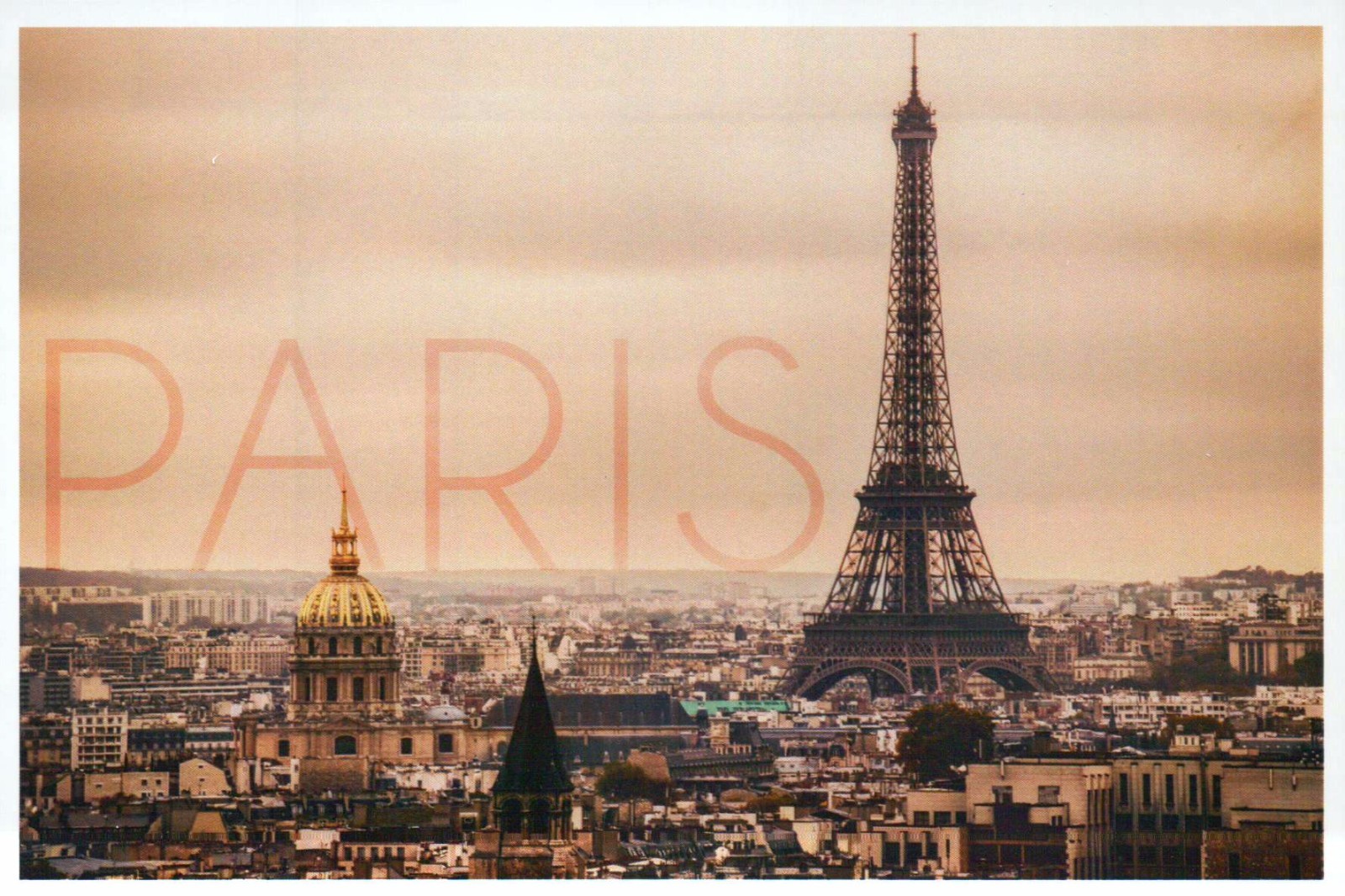 Paris France, City of Lights Aerial View & Eiffel Tower, Europe, Modern Postcard Paris France, City of Lights Aerial View & Eiffel Tower, Europe, Modern Postcard