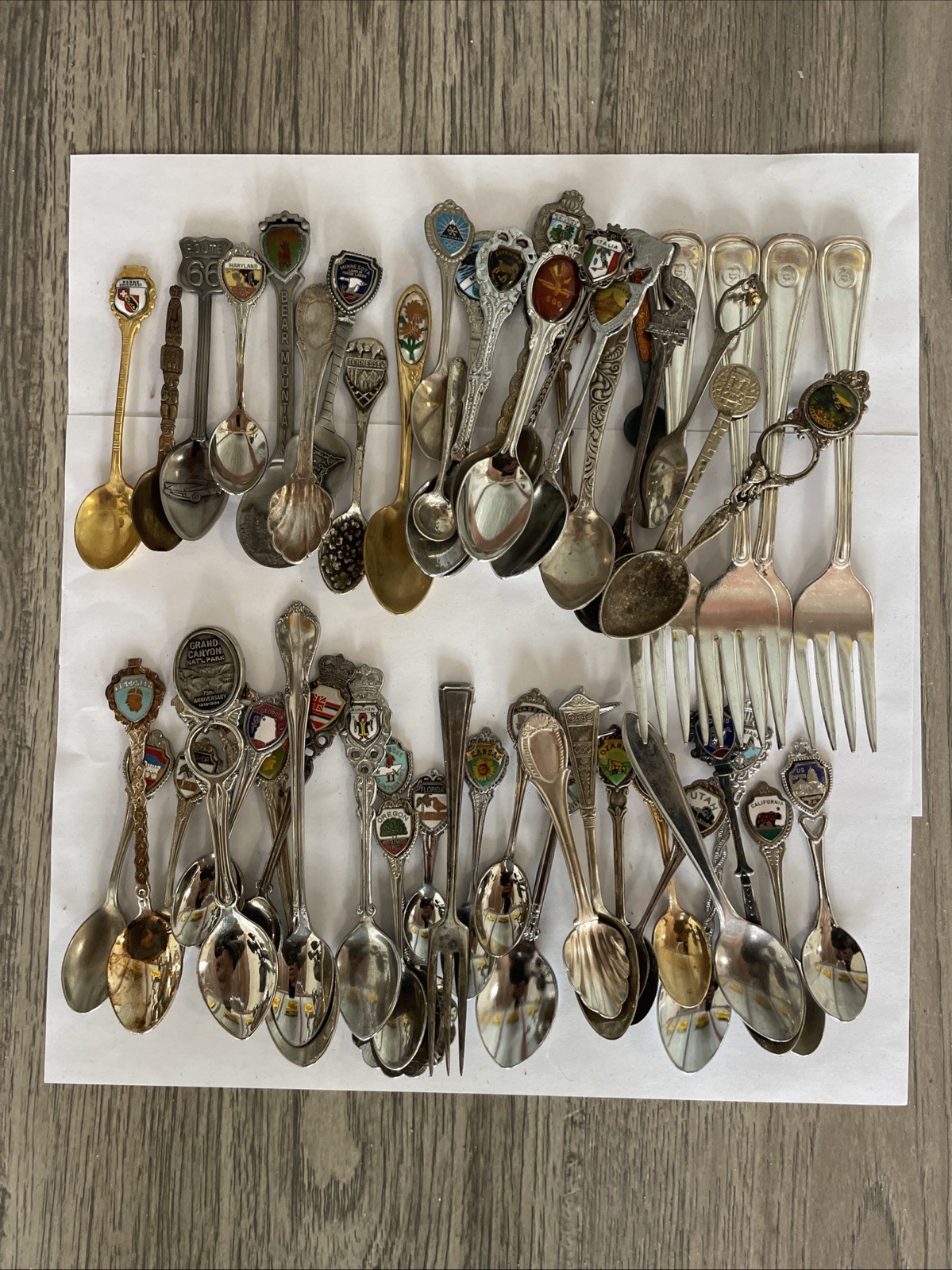 50+ Lot Of Vintage Souvenir Spoons Collectible