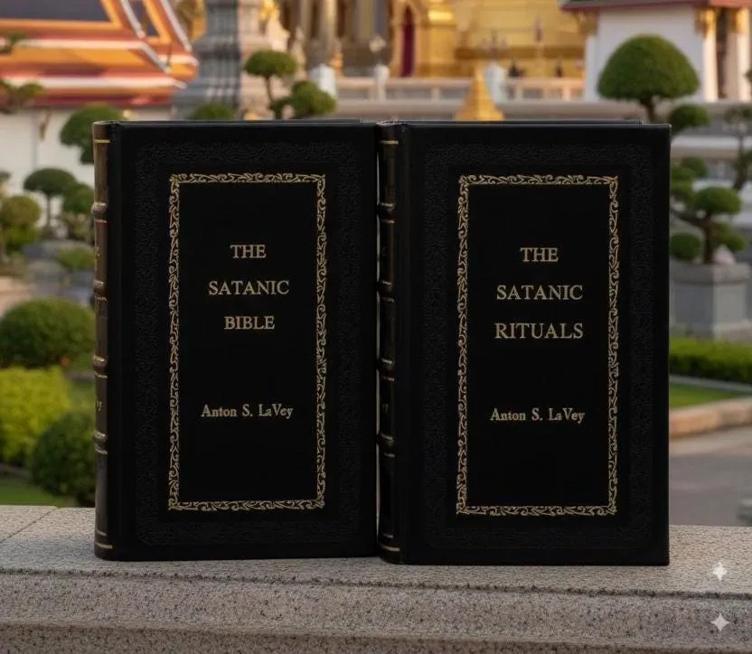 The Satanic Bible and The Satanic Rituals Anton S.Lavey Leather Bound The Satanic Bible and The Satanic Rituals Anton S.Lavey Leather Bound