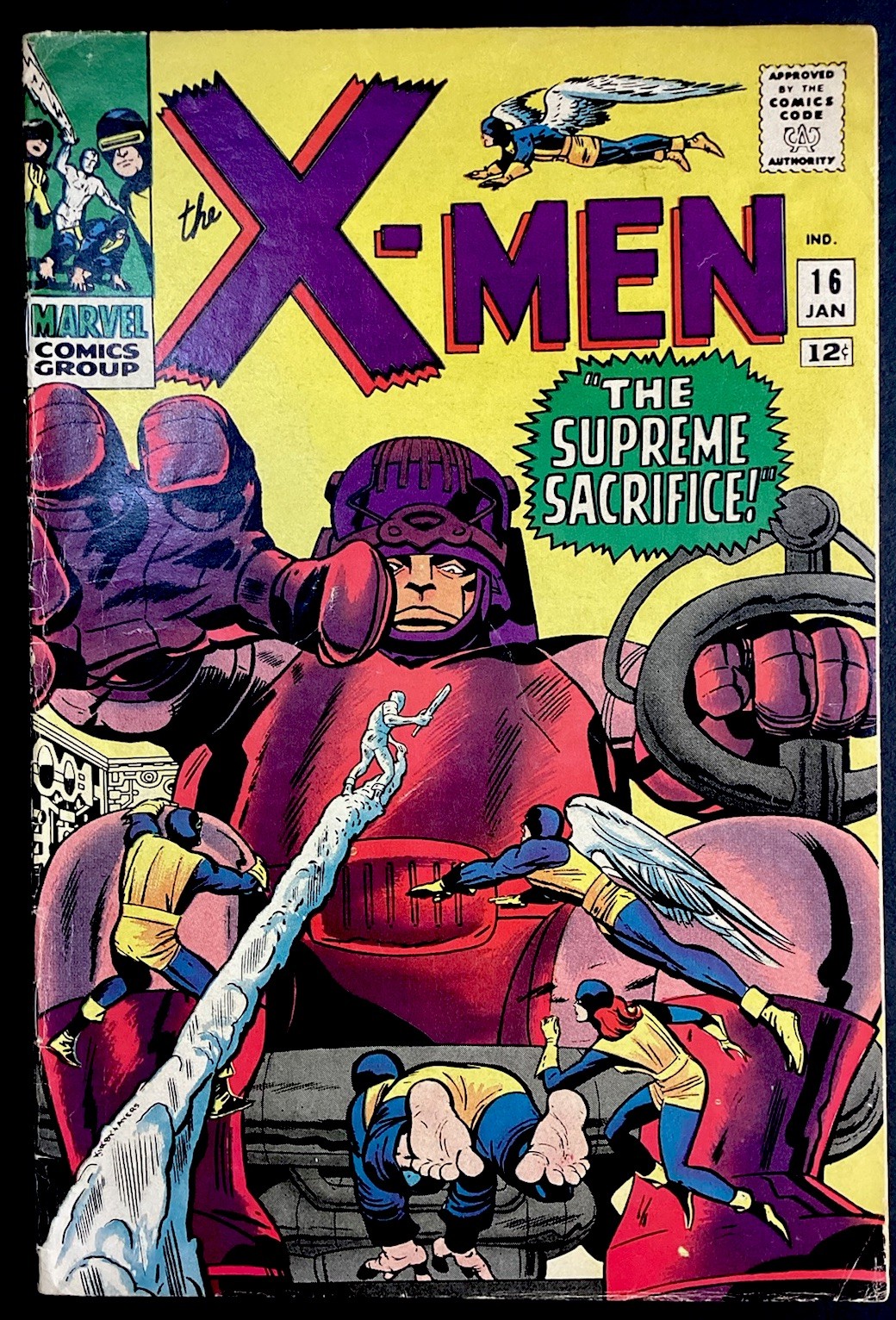 X-Men #16 1966 Marvel Comics 4.5 VG+ Jack Kirby Sentinels Cover