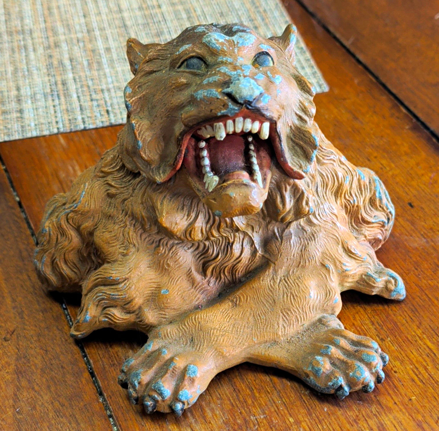 Vintage Roaring Lion Inkwell