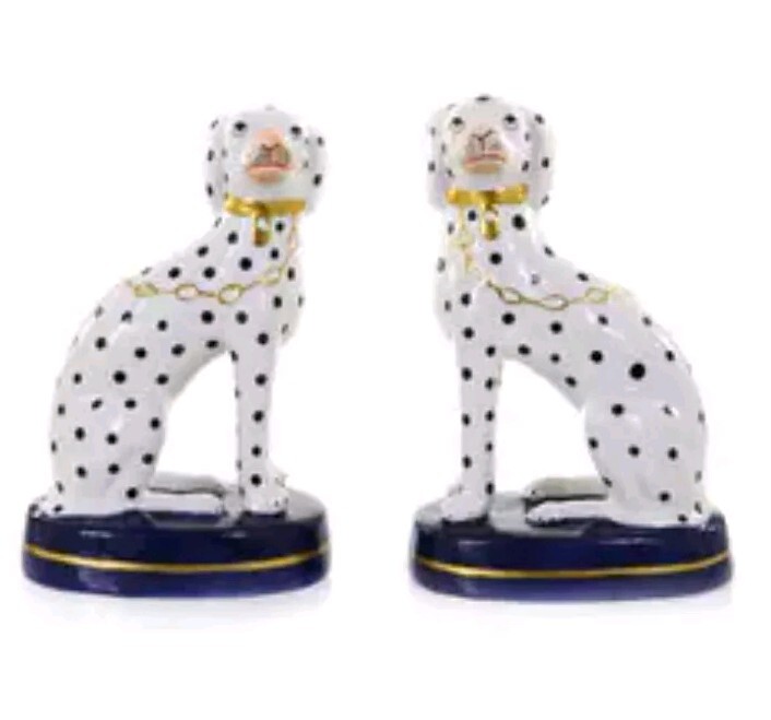 Cody Foster Staffordshire Reproduction Ceramic Dalmations Dogs -Set of two-5'H Cody Foster Staffordshire Reproduction Ceramic Dalmations Dogs -Set of two-5'H