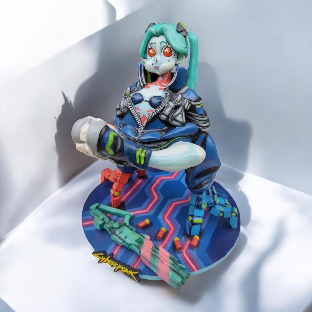 Fanart figure Rebecca airbrush painted 7.8 pulgadas Adult +18