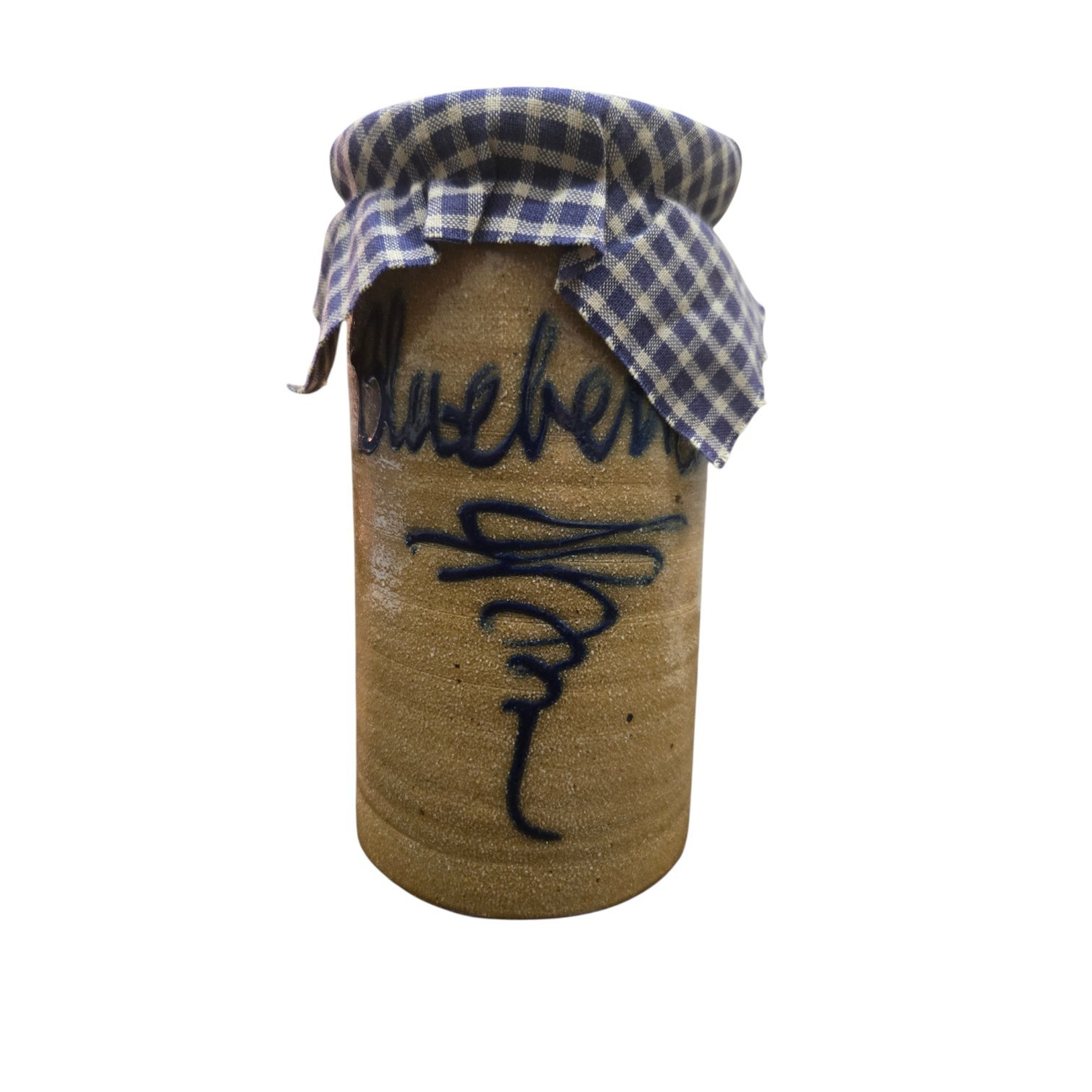 Vntg B Stebner Pottery Blueberries Stoneware Crock Handwritten 7