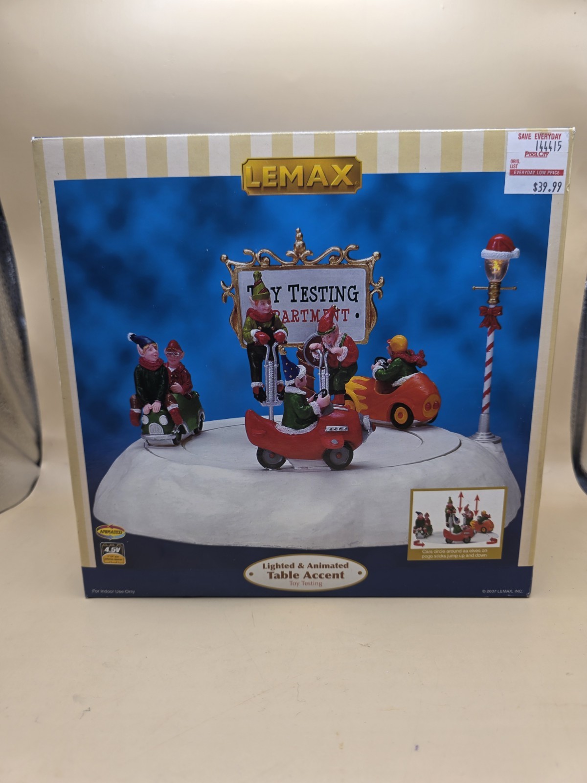 Lemax Toy Testing Department Animated Lighted Christmas Village Table Accent