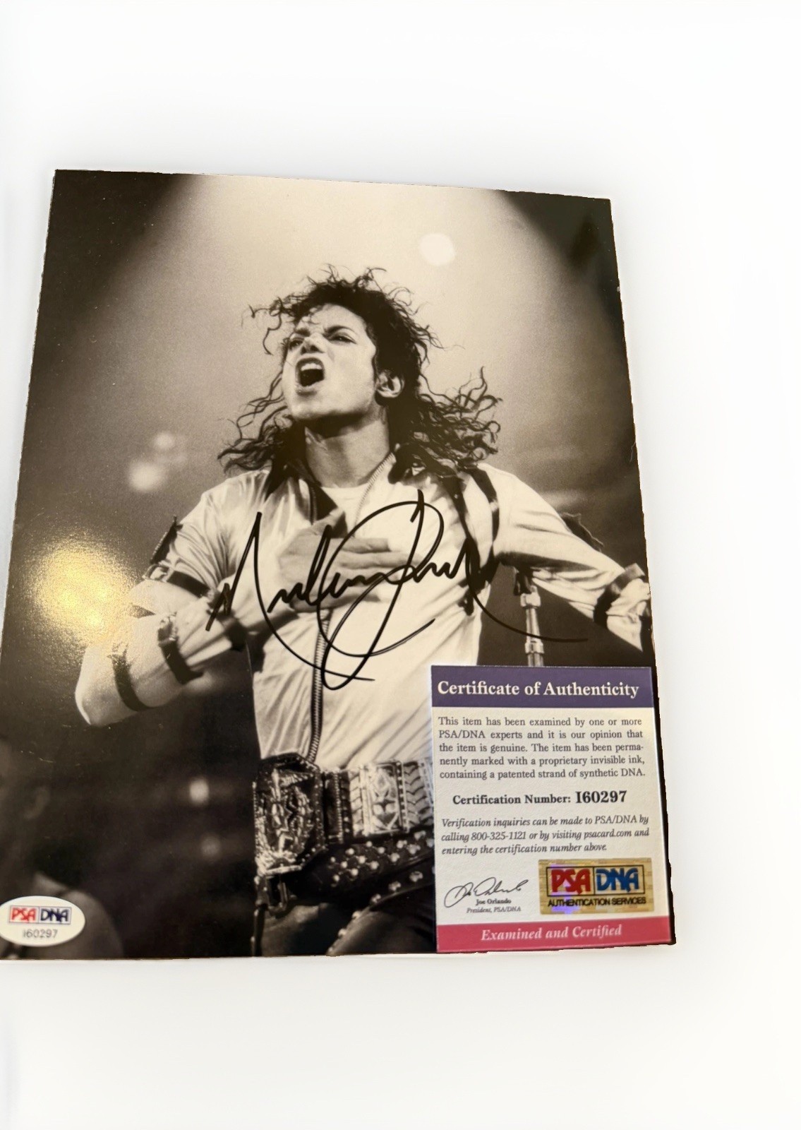 Michael Jackson Hand Signed PSA/DNA Authenticated Photo*King Of Pop👑🎤