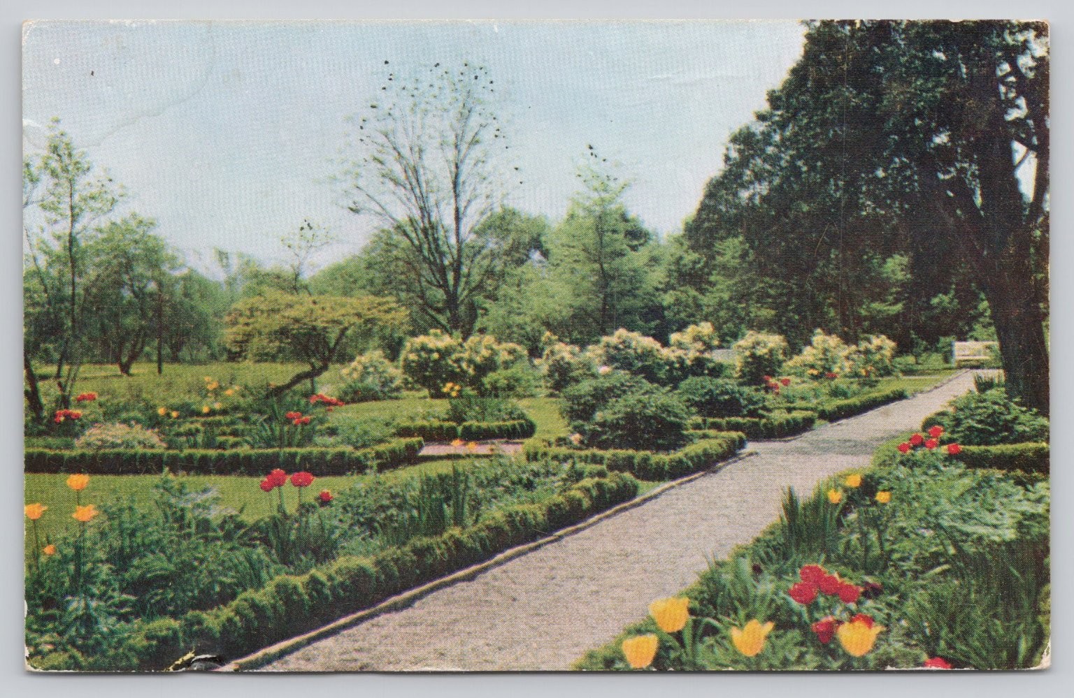 Adena Chillicothe Ohio Formal Garden Postcard Thomas Worthington Home