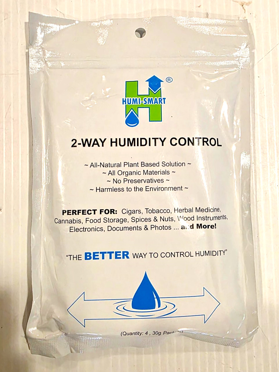 Humi-Smart 2-Way Humidity Control Pack 55% RH 30g Sealed For Cigars Tobacco