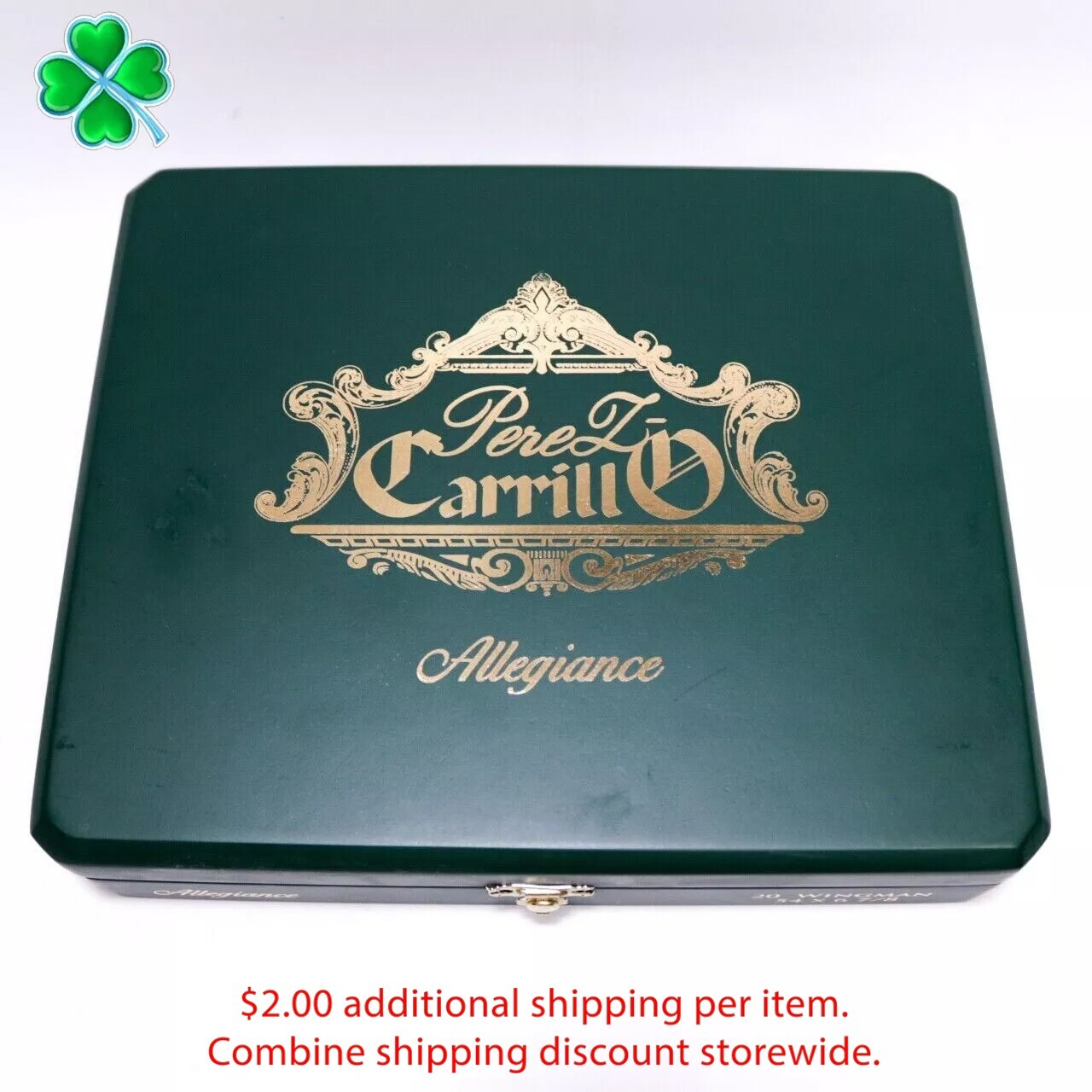 Perez Carrillo Allegiance Wingman Empty Wood Cigar Box 9.5\