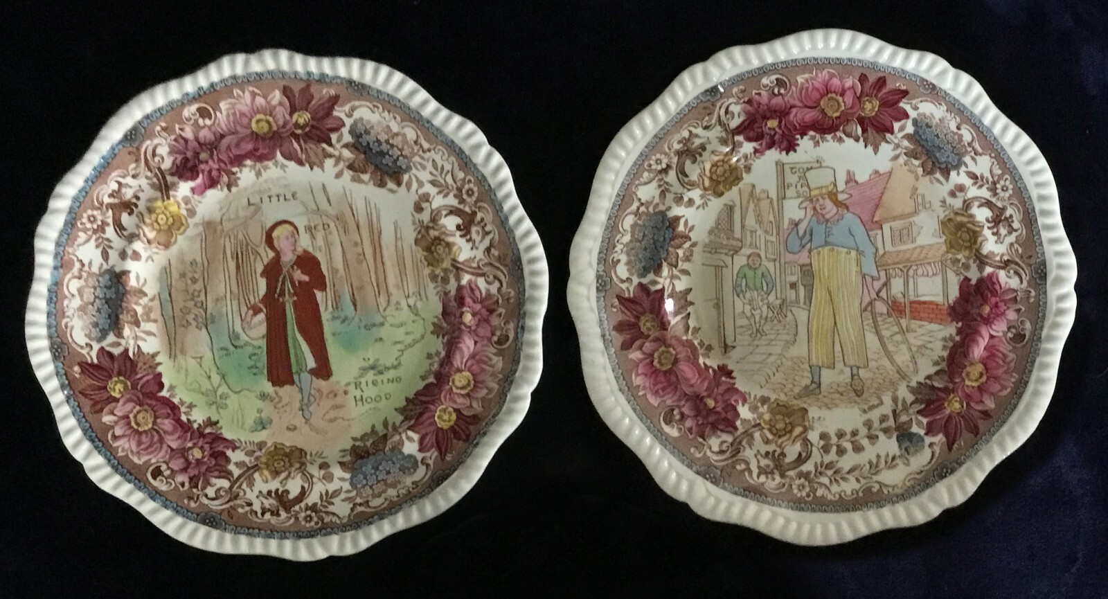 Rare W.T. Copeland and Sons England 2 Porcelain Plates Late 19th c. [AH355]
