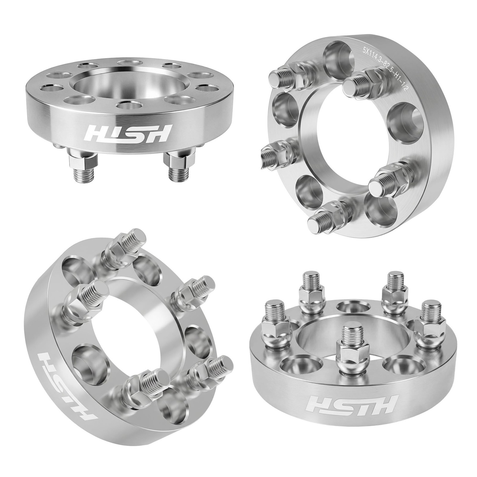 HISH 5x4.5 Wheel Spacers, 1 inch 5x114.3mm Wheel Spacers with 1/2-20 Studs 82...